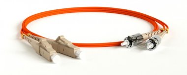 Фотография товара 'Lanmaster Патч-корд оптический TWT, PVC, дуплексный, ST/PC-LC/PC, MM 50/125 TWT-2ST-2LC/OM2-0.5'