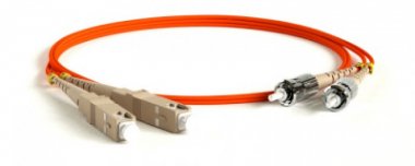 Фотография товара 'Lanmaster Патч-корд оптический TWT, PVC, дуплексный, ST/PC-SC/PC, MM 50/125, 1.0 м, TWT-2ST-2SC/OM2-1.0'