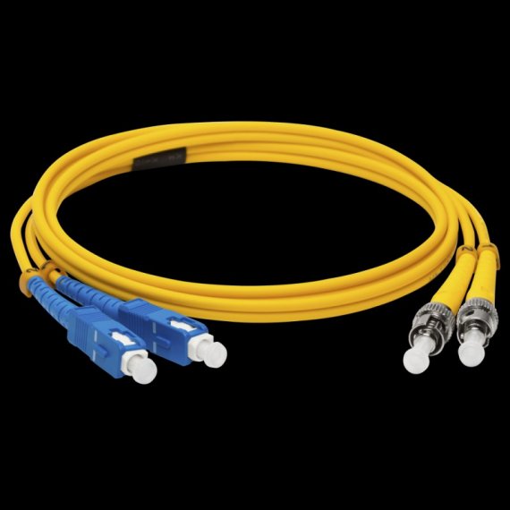 Фотография товара 'Lanmaster Патч-корд оптический, LSZH, дуплексный, ST/UPC-SC/UPC, SM OS2 LAN-2ST-2SC/SU-0.5'