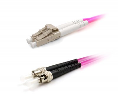 Фотография товара 'Lanmaster Патч-корд оптический LANMASTER, дуплексный, LC/PC-ST/PC, OM4, LSZH, 2.0 м, LAN-2LC-2ST/OM4-2.0'