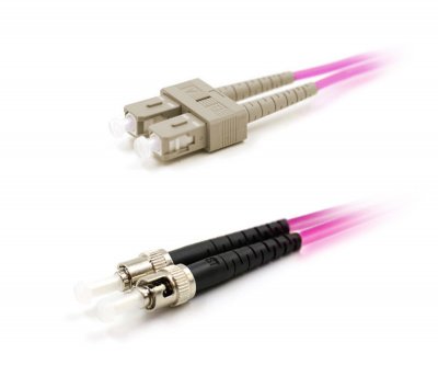 Фотография товара 'Lanmaster Патч-корд оптический LANMASTER, дуплексный, SC/PC-ST/PC, OM4, LSZH, 5.0 м, LAN-2SC-2ST/OM4-5.0'