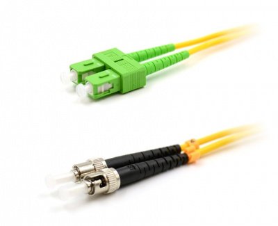 Фотография товара 'Lanmaster Патч-корд оптический TWT, PVC, дуплексный, SC/APC-ST/UPC, SM OS2, 20 м, TWT-2SC-2ST/SAU-20'